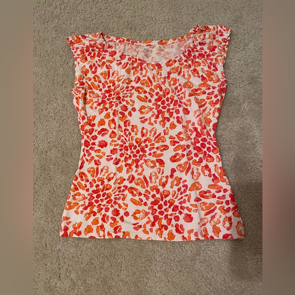 Loft cap sleeve top